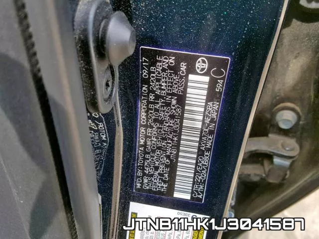 JTNB11HK1J3041587 фото 2