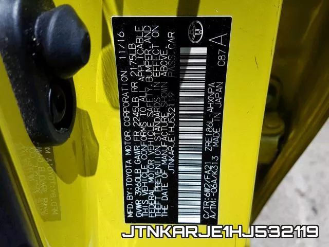 JTNKARJE1HJ532119 фото 2