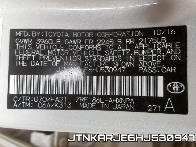 JTNKARJE6HJ530947 фото 2