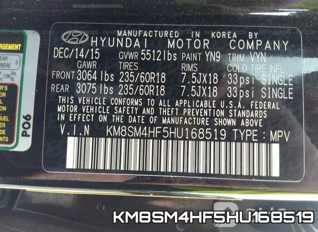 KM8SM4HF5HU168519 фото 10