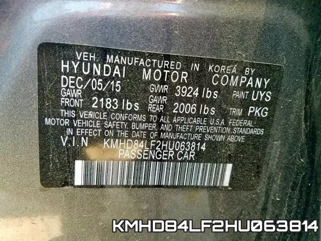 KMHD84LF2HU063814 фото 2