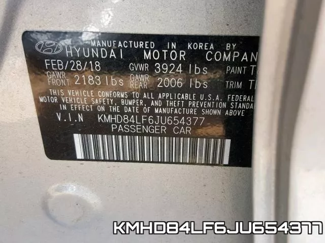 KMHD84LF6JU654377 фото 2