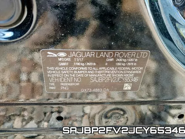 SAJBP2FV2JCY65346 фото 2