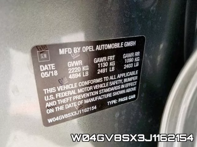 W04GV8SX3J1162154 фото 2