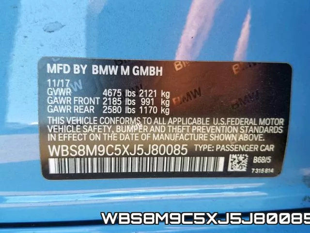 WBS8M9C5XJ5J80085 фото 2