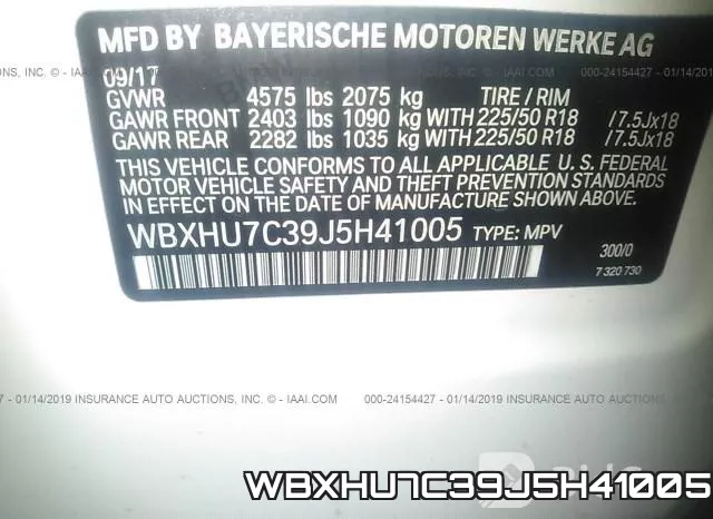 WBXHU7C39J5H41005 фото 10