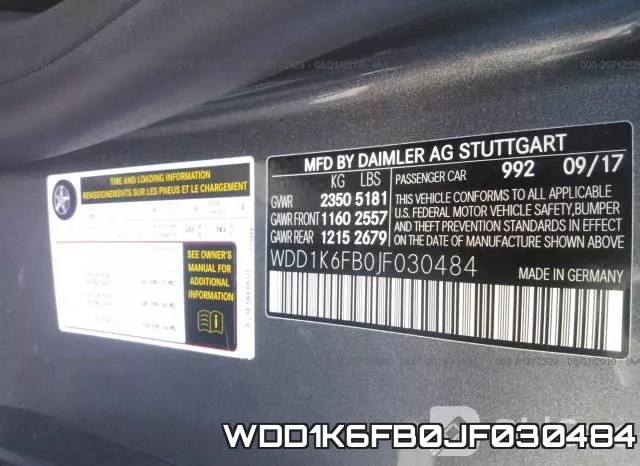 WDD1K6FB0JF030484 фото 10