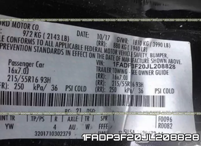 1FADP3F20JL208828 фото 10