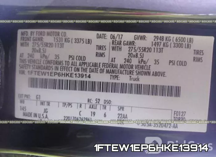 1FTEW1EP6HKE13914 фото 10