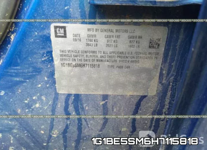 1G1BE5SM6H7115818 фото 10