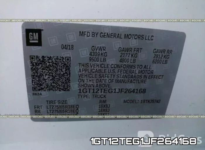 1GT12TEG1JF264168 фото 10