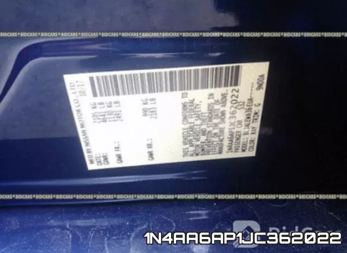 1N4AA6AP1JC362022 фото 10