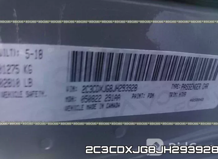 2C3CDXJG8JH293928 фото 9