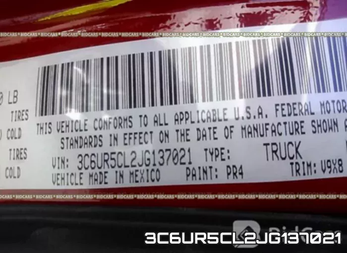 3C6UR5CL2JG137021 фото 10