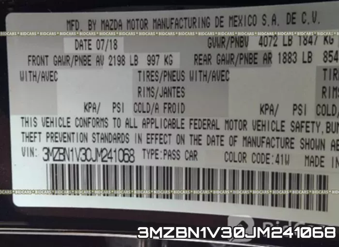 3MZBN1V30JM241068 фото 10