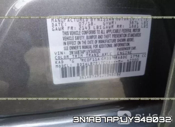 3N1AB7AP1JY348032 фото 10