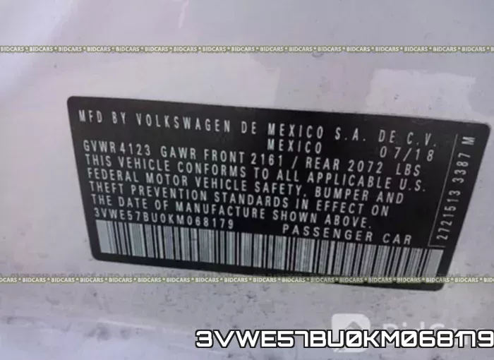 3VWE57BU0KM068179 фото 10