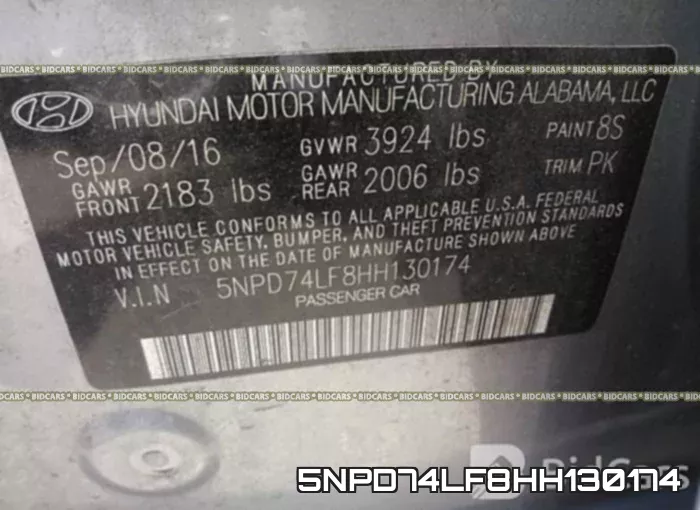 5NPD74LF8HH130174 фото 10