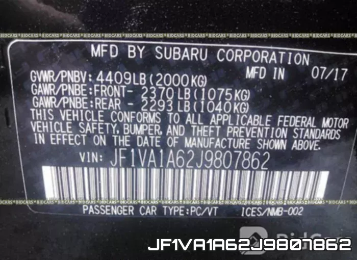 JF1VA1A62J9807862 фото 10