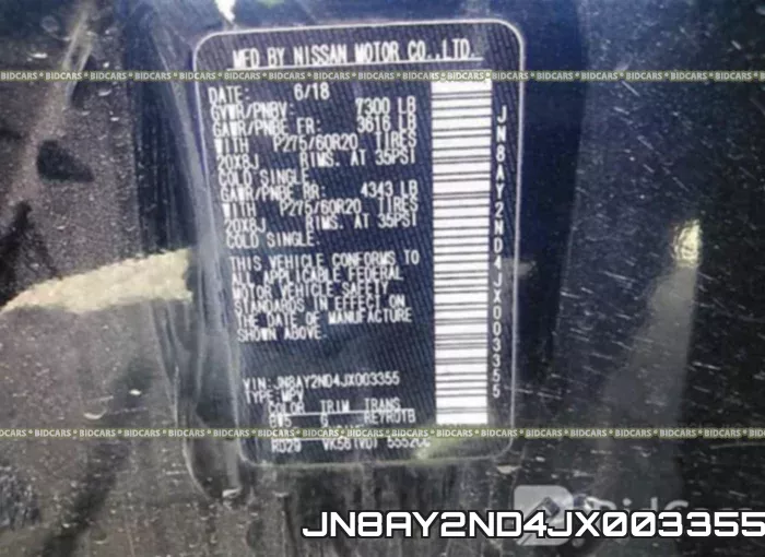 JN8AY2ND4JX003355 фото 10
