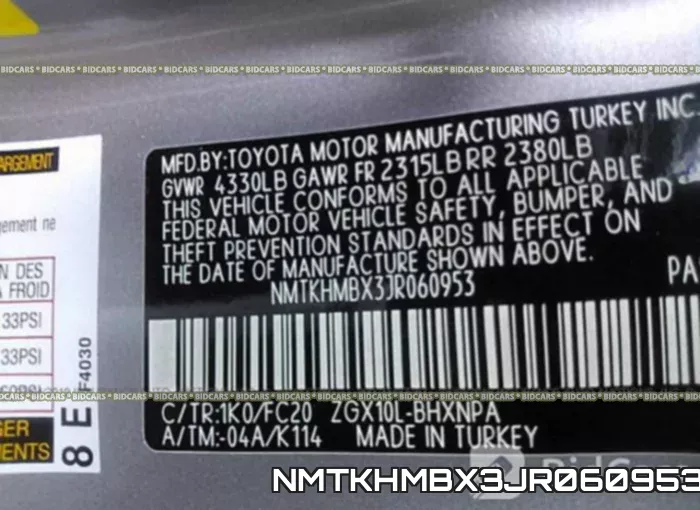 NMTKHMBX3JR060953 фото 10