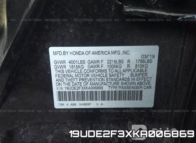 19UDE2F3XKA006869 фото 10