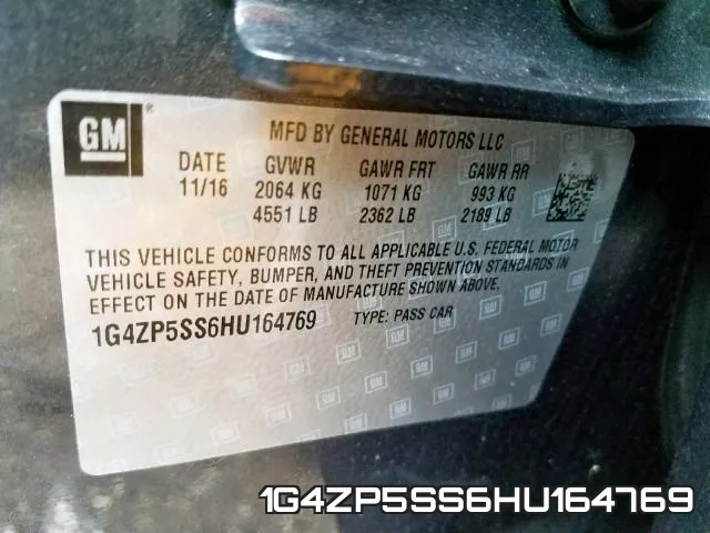 1G4ZP5SS6HU164769 фото 2