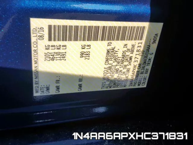 1N4AA6APXHC371831 фото 2