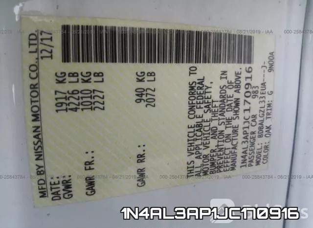 1N4AL3AP1JC170916 фото 10