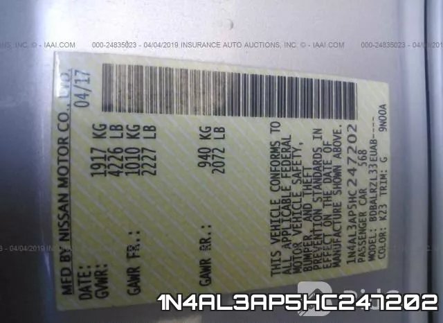 1N4AL3AP5HC247202 фото 10