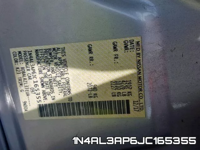 1N4AL3AP6JC165355 фото 2