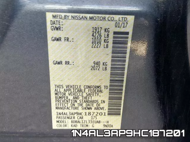 1N4AL3AP9HC187201 фото 2