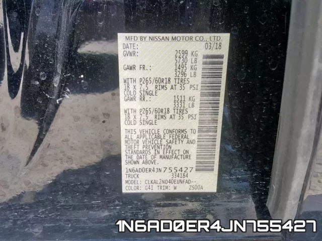 1N6AD0ER4JN755427 фото 2
