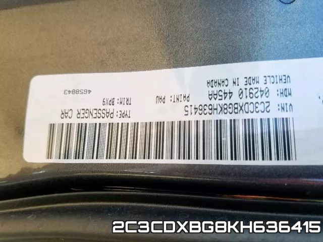 2C3CDXBG8KH636415 фото 2
