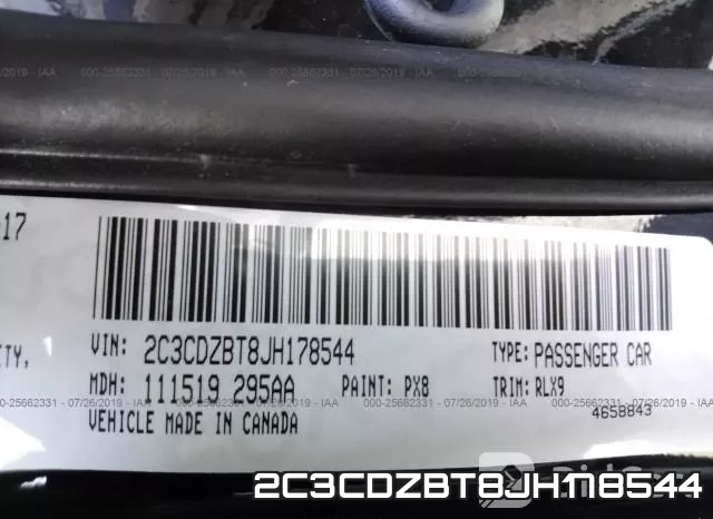 2C3CDZBT8JH178544 фото 10