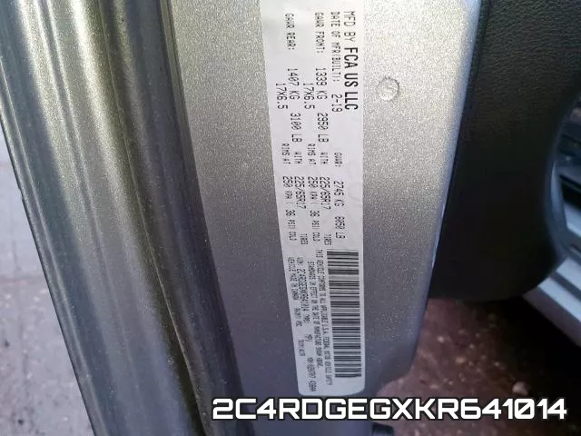 2C4RDGEGXKR641014 фото 2
