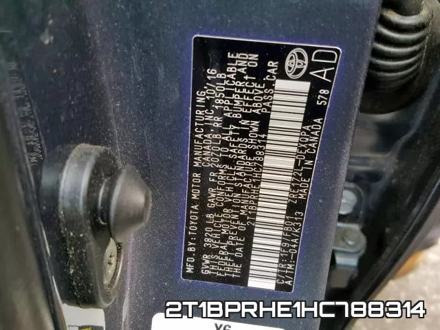 2T1BPRHE1HC788314 фото 2