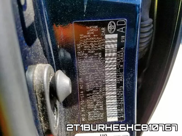 2T1BURHE6HC810767 фото 2