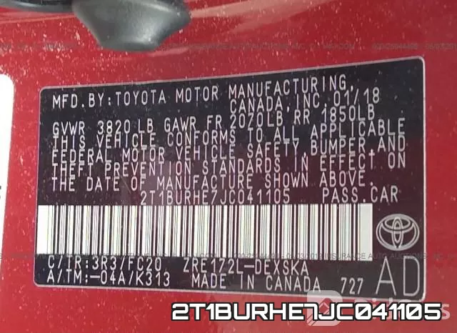 2T1BURHE7JC041105 фото 10