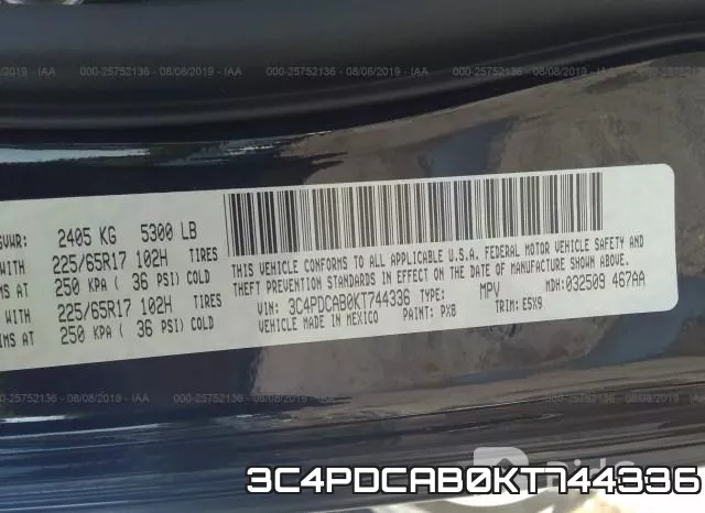 3C4PDCAB0KT744336 фото 10