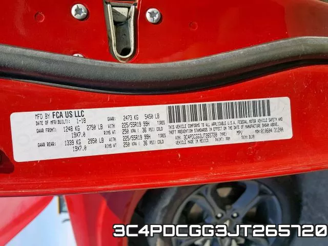 3C4PDCGG3JT265720 фото 2