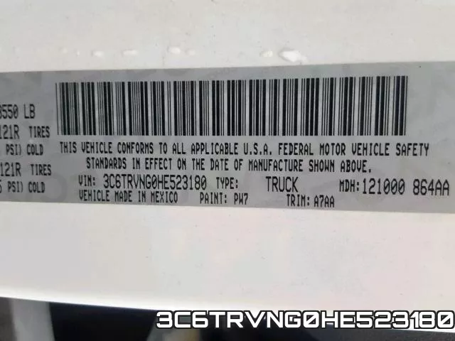3C6TRVNG0HE523180 фото 2
