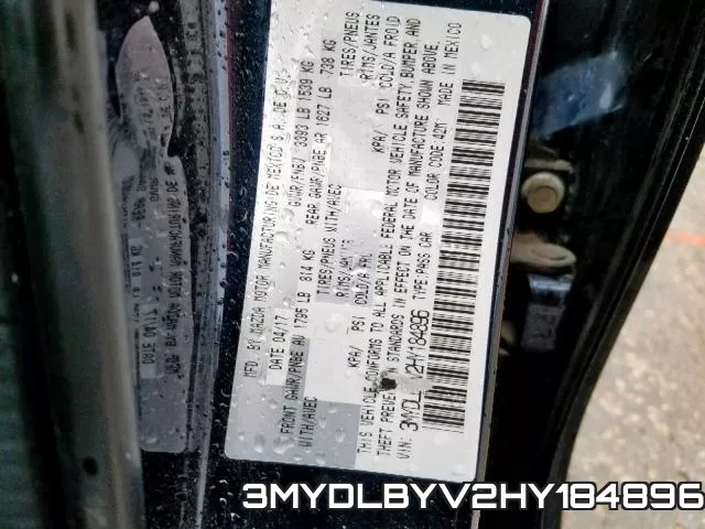 3MYDLBYV2HY184896 фото 2