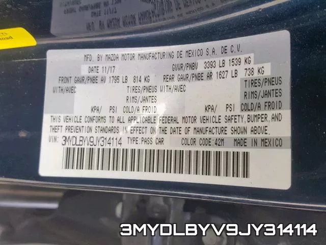 3MYDLBYV9JY314114 фото 2