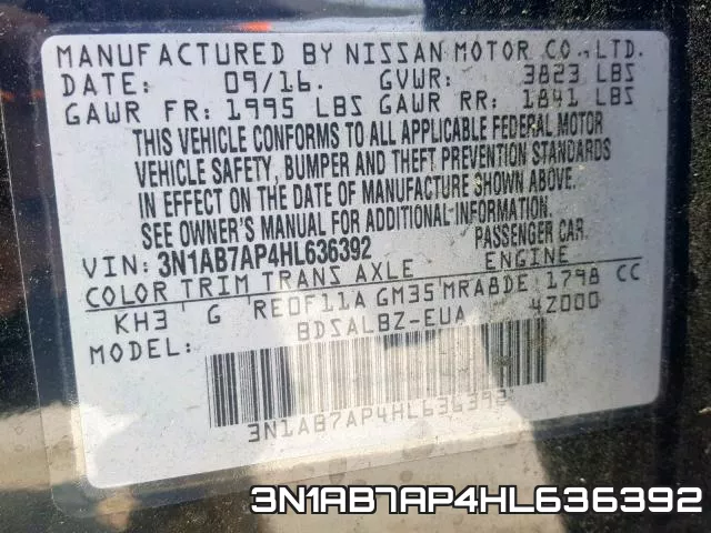 3N1AB7AP4HL636392 фото 2