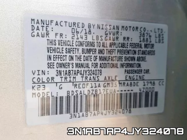 3N1AB7AP4JY324078 фото 2