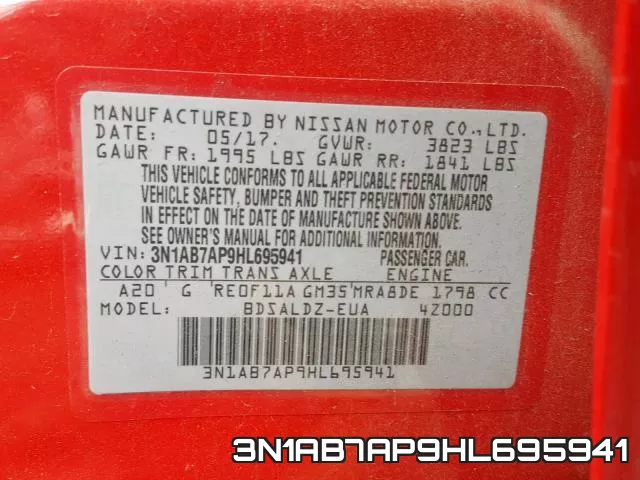 3N1AB7AP9HL695941 фото 2