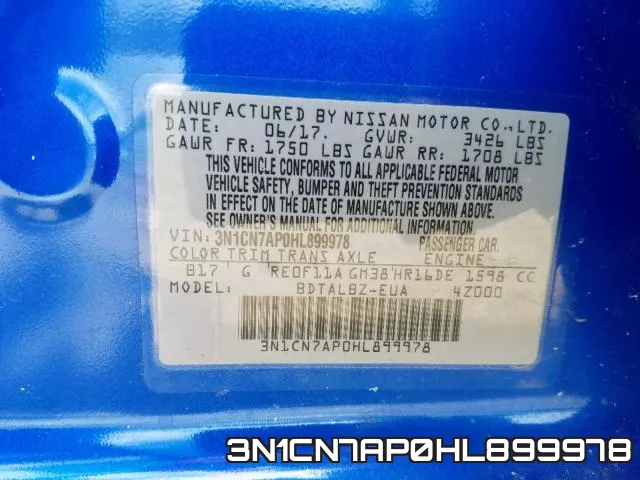 3N1CN7AP0HL899978 фото 2