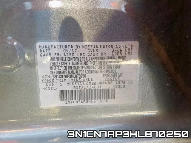 3N1CN7AP3HL870250 фото 2