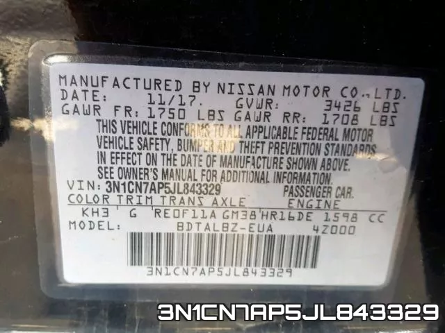3N1CN7AP5JL843329 фото 2